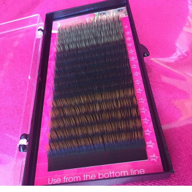Ombre Lash Extensions & Two Pairs of Gold Tweezers