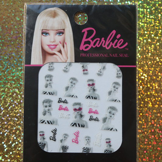 Barbie Black & White nail Seals